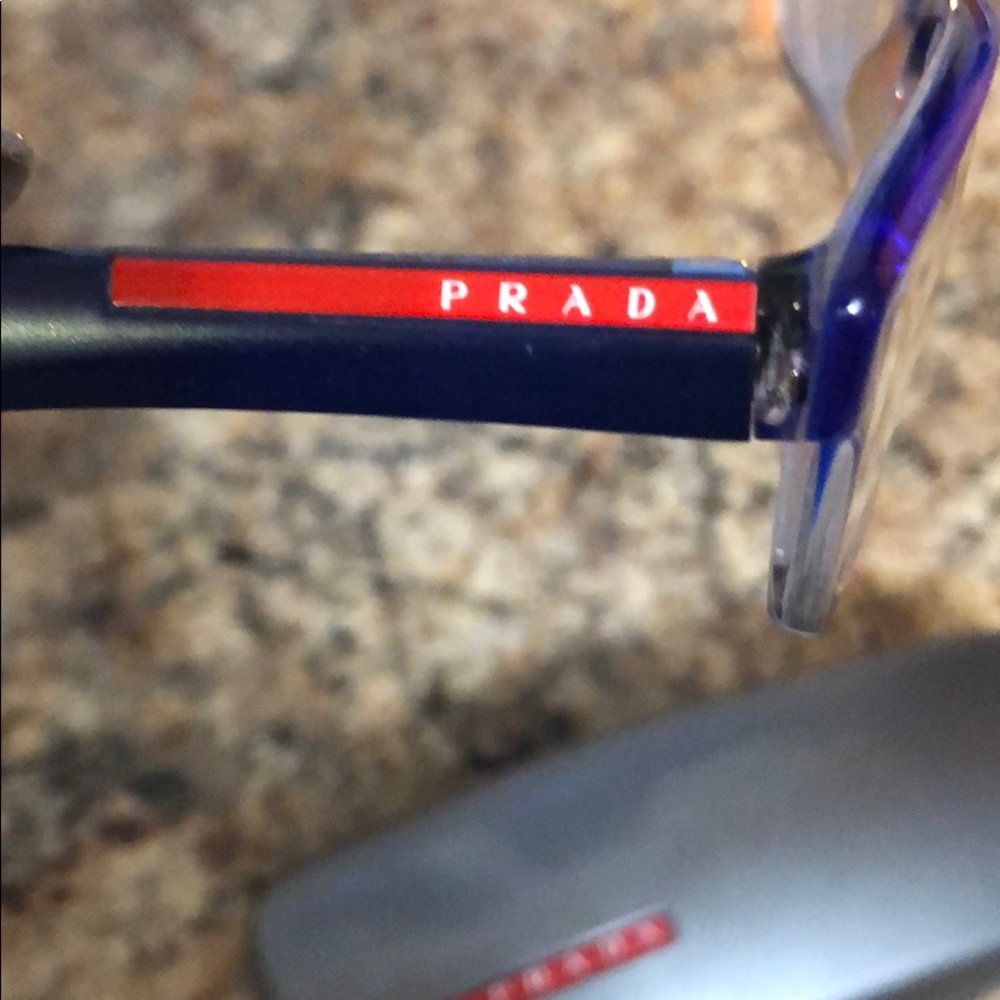 Prada Eyeglasses-Clear and Blue - Picture 2 of 6
